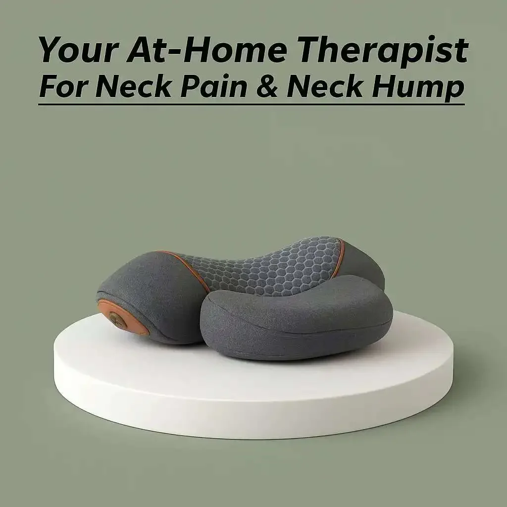 

Emeka-3-in-1 Neck Massage Pillow for Neck Hump Hot Pillow Compress Vibration Massage Neck Traction Pillow Spine Support Massager