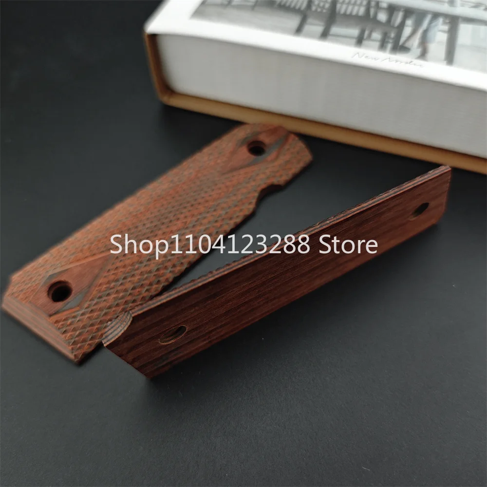 Non-slip Handle 1911 Top-selling 2 PCS Gun Rosewood Grips Patches DIY Anti-slip Wooden Grips Scales Decor Material Blanks Slaba