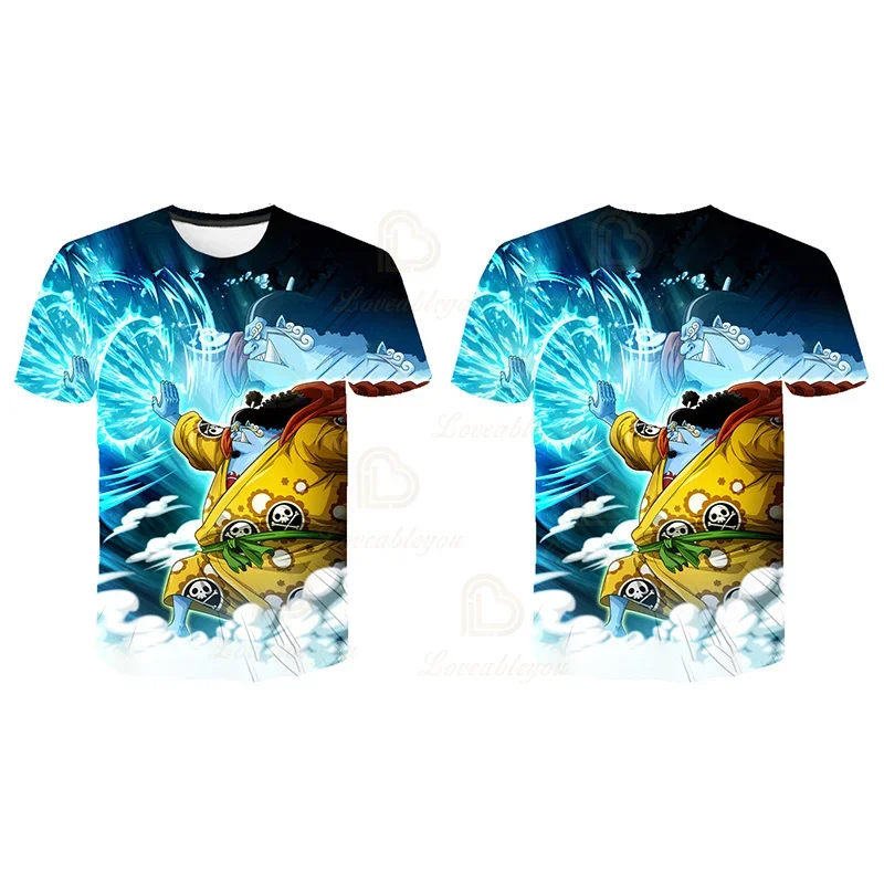 Zoro One Piece Verão T Shirt T-shirt Mulheres Homens Roupas Tees Tops Crianças Luffy 3D Cosplay Costume Meninos Meninas Tops