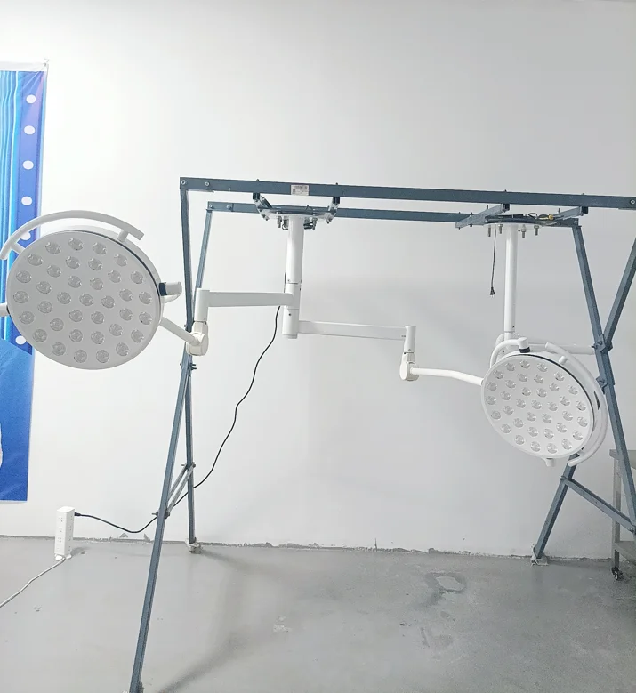 VET Medical Equipment Wall Bracket Surgical Room Led Light Double Dome Operation Ceiling Operating Lamp