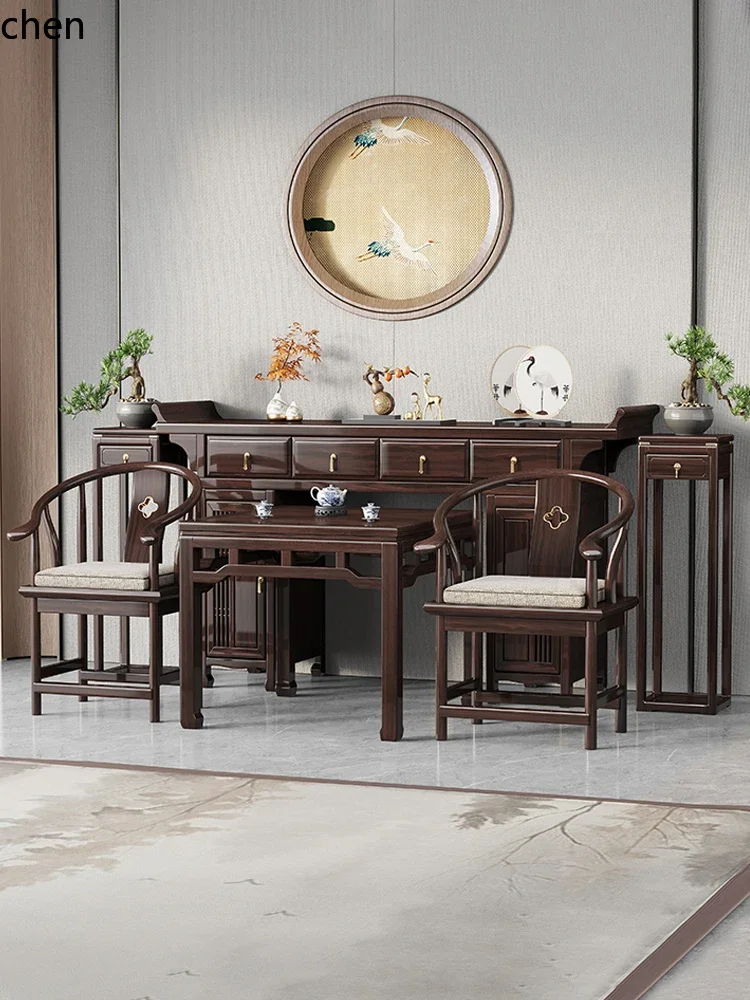YFY Altar Six-Piece Set Solid Wood Household  Table Incense Case