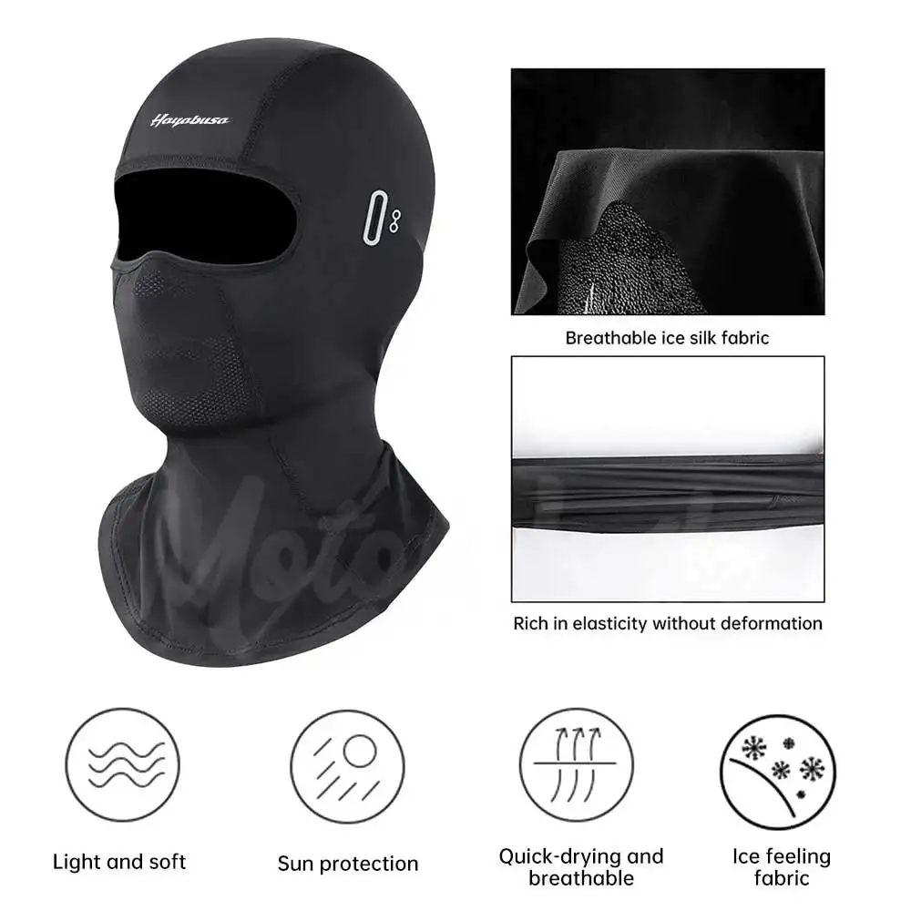 Para suzuki hayabusa ciclismo balaclava unisex respirável gelo seda motocicleta equitação esportes máscara facial pescoço proteger verão