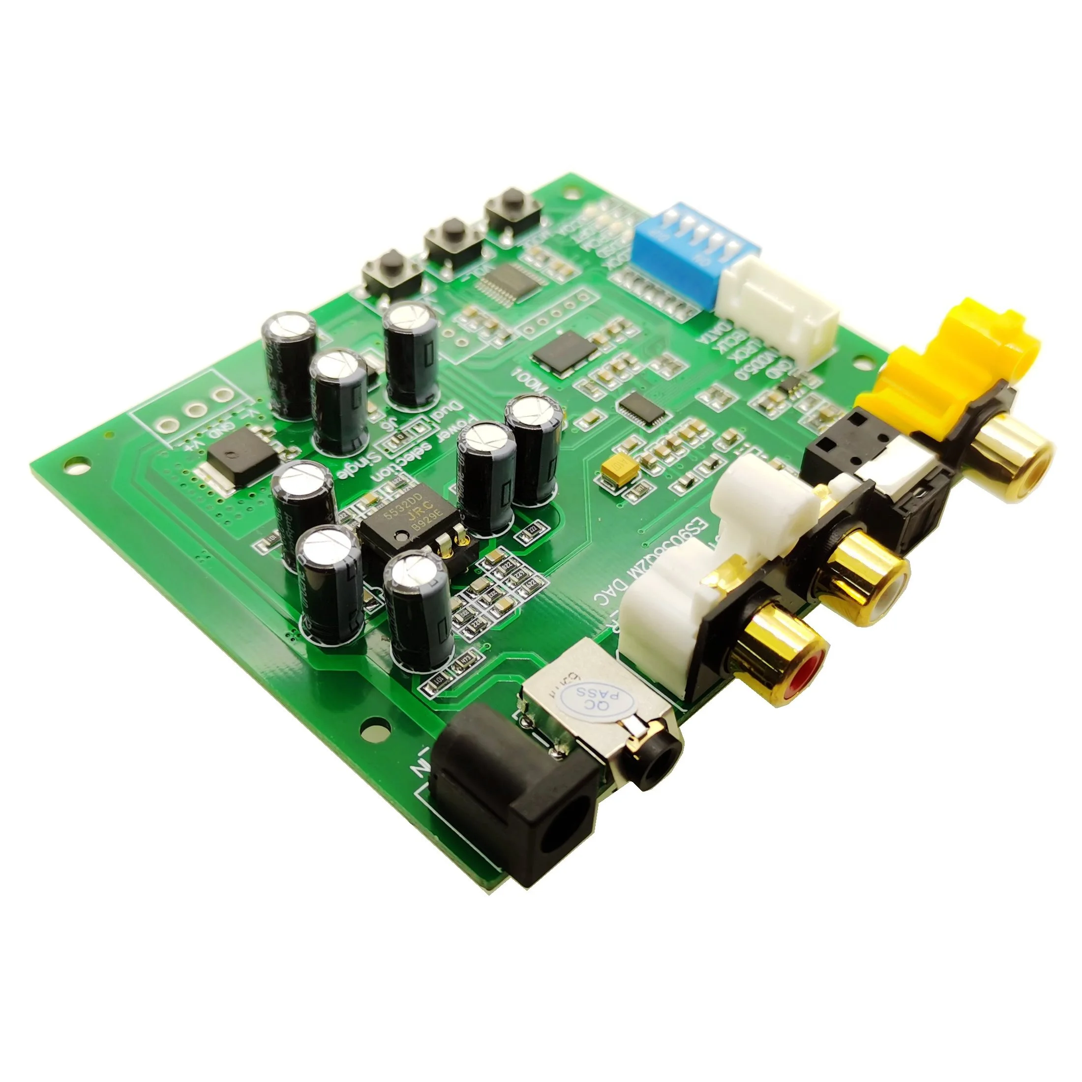 Taidacent HIFI 32bit 384k DSD64/128/256 I2S IIS DSD DOP Coaxial Fiber SPDIF Digital Audio DAC Decoder Board JRC5532 ES9038Q2M