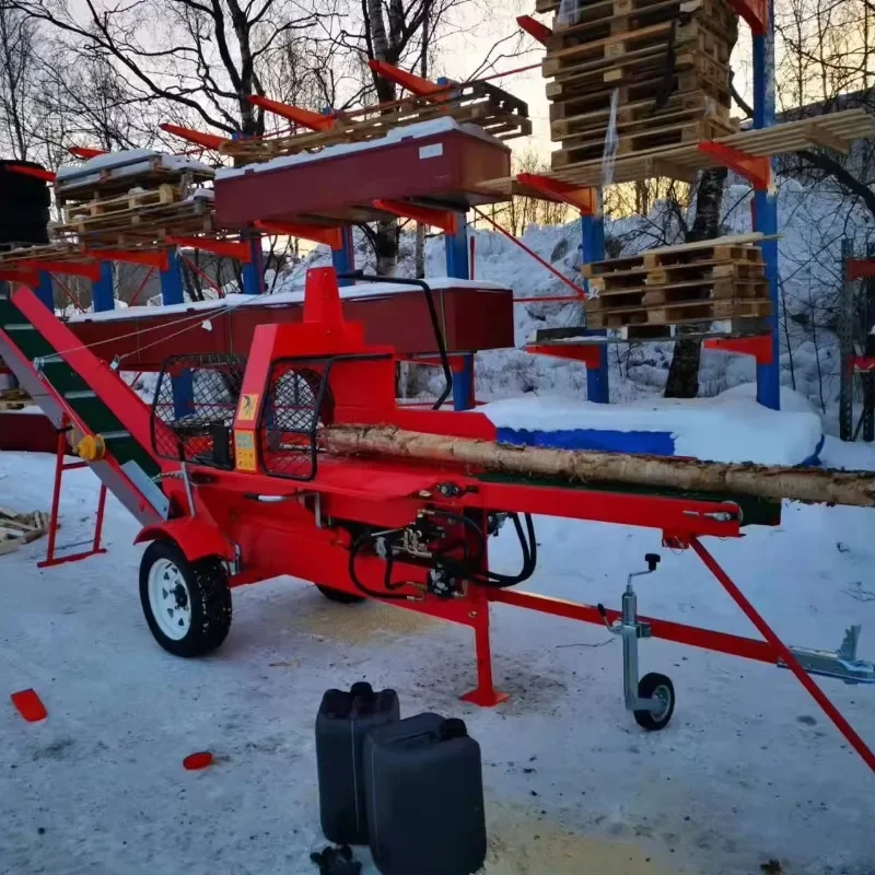 High Quality Factory Price Forestry Machinery Firewood Processor Wood Splitter Tree Cutting 15HP  Motor Gear Pump 4-Way