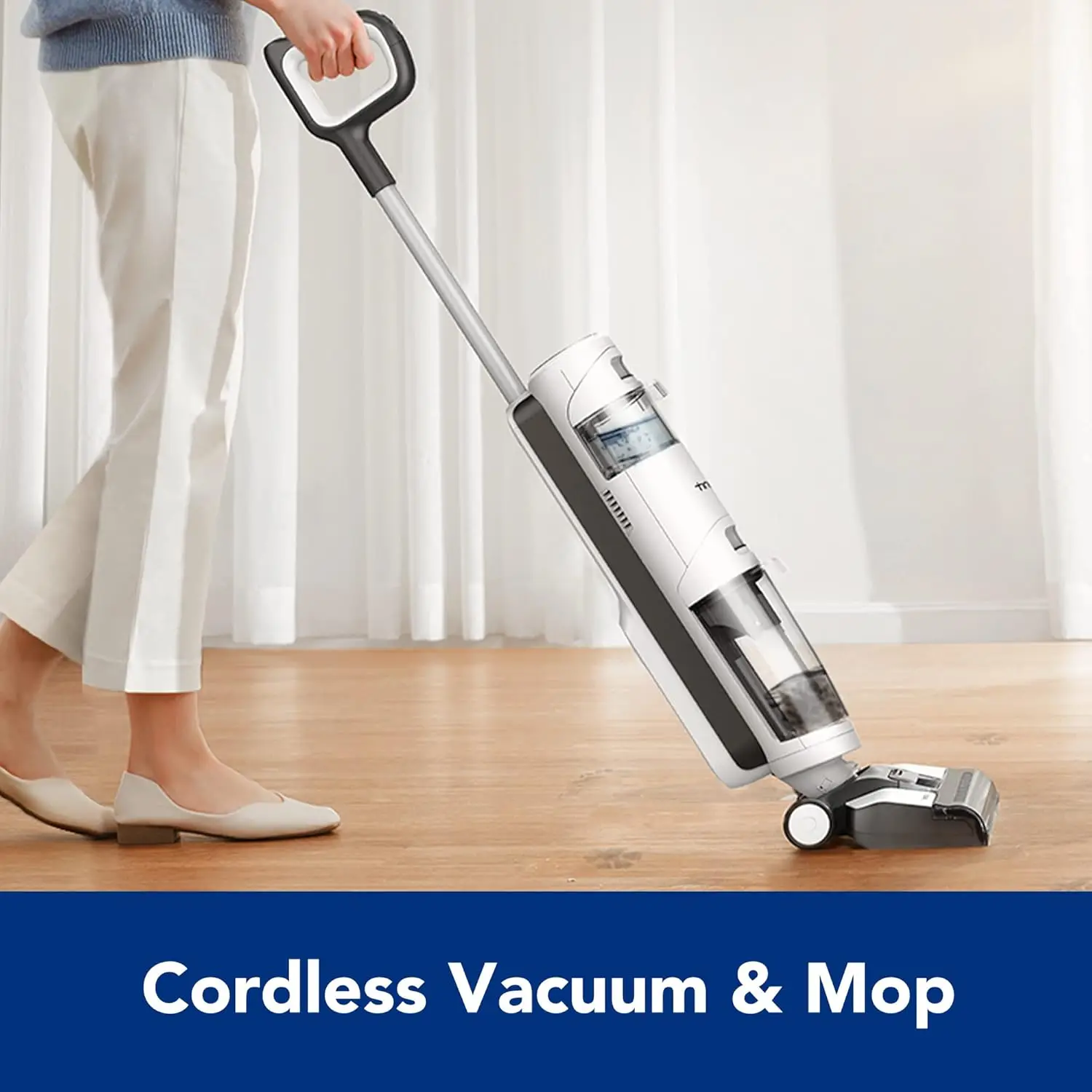 iFLOOR 3 Breeze Complete Wet Dry Vacuum Cordless Floor Cleaner and Mop One-Step Cleaning for Hard Floors