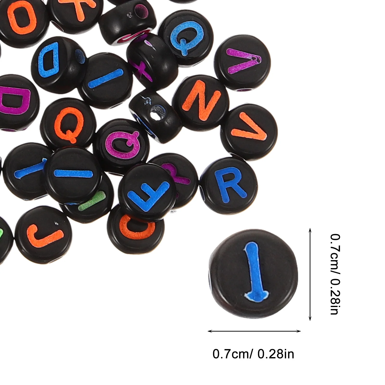 1900 قطعة من خرز الأبجدية الأكريليك DIY خرز للمجوهرات للأساور والقلائد والأقراط والحرف اليدوية والأساور #2