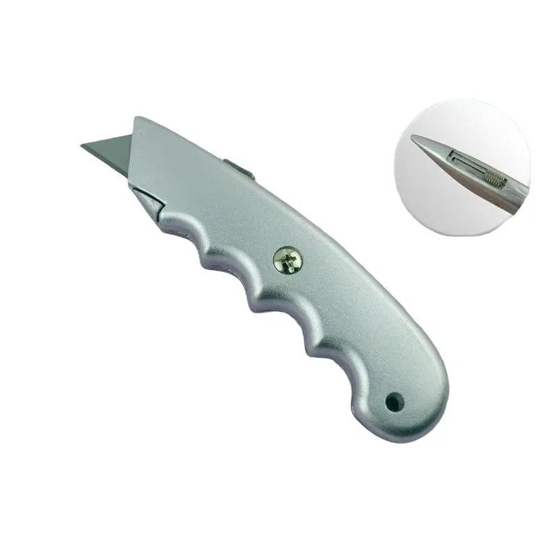 سكّين متعدّد الاستخدامات قابل للسحب على شكل يد مقبض غير قابل للانزلاق صندوق سكين قطع الورق لقطع أداة السجاد الجلدي المطاطي السميك #4