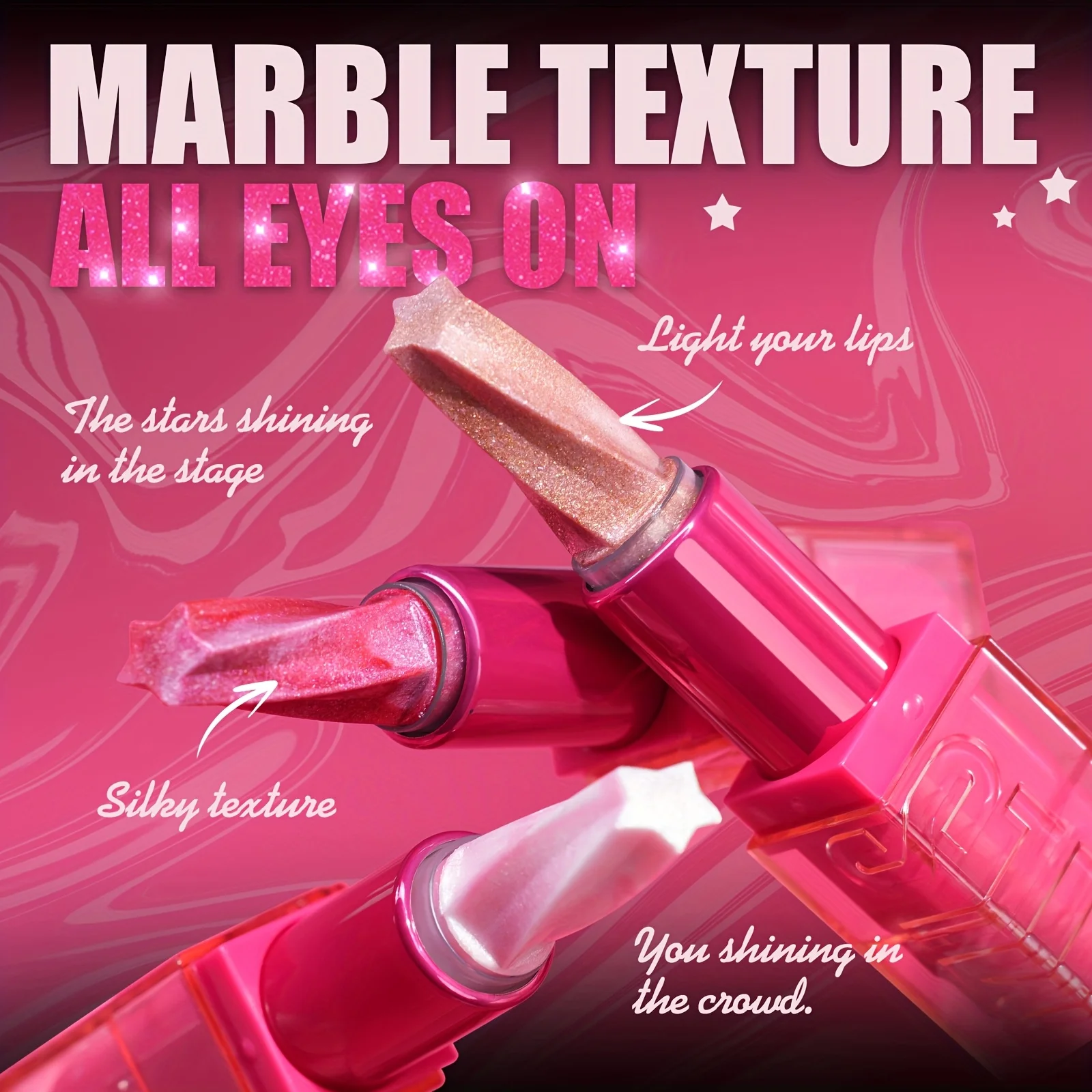 Rossetto perlescente Trucco labbra luccicante glitter lucido, Rossetto speciale Rossetto cremoso per regali di San Valentino sul palco delle feste