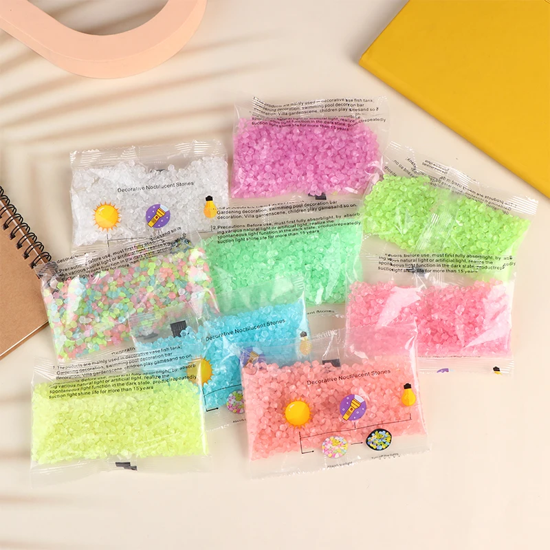 1000 قطعة الرمال المضيئة توهج في الظلام الحصى حجر حديقة المنزل في الهواء الطلق مسار الحديقة الديكور خزان الأسماك حوض السمك ديكور 3-5 مللي متر #2