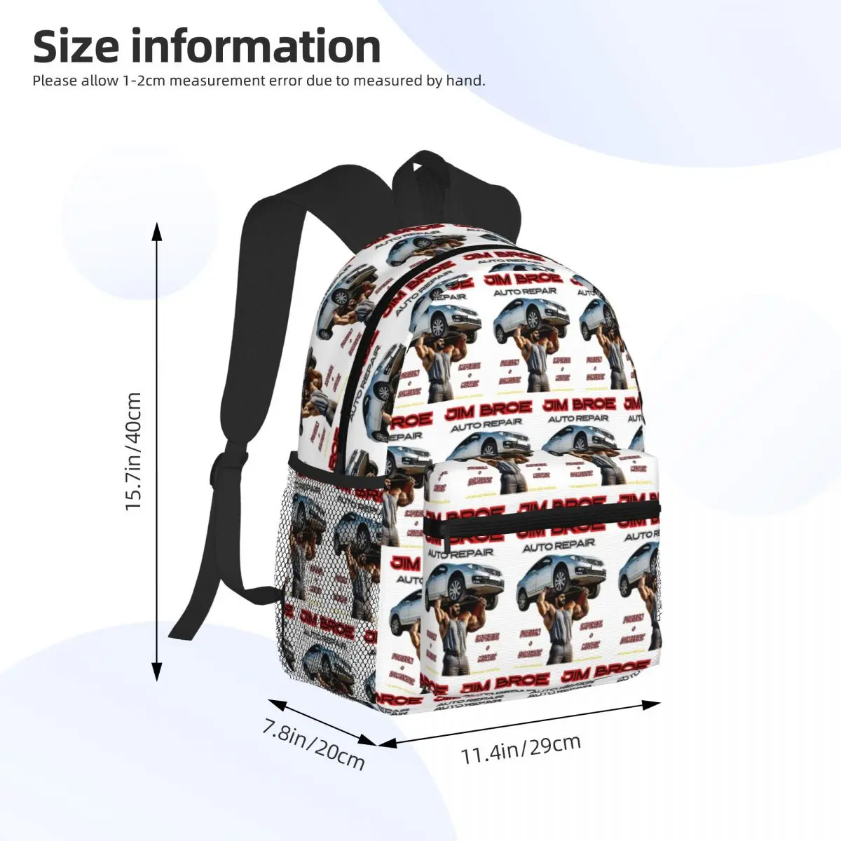 Jim Broe #2 Student Backpack School Bag Hiking Travel Daypack for Boys Girls Fashion Bookbag Shoulder Bags view 2