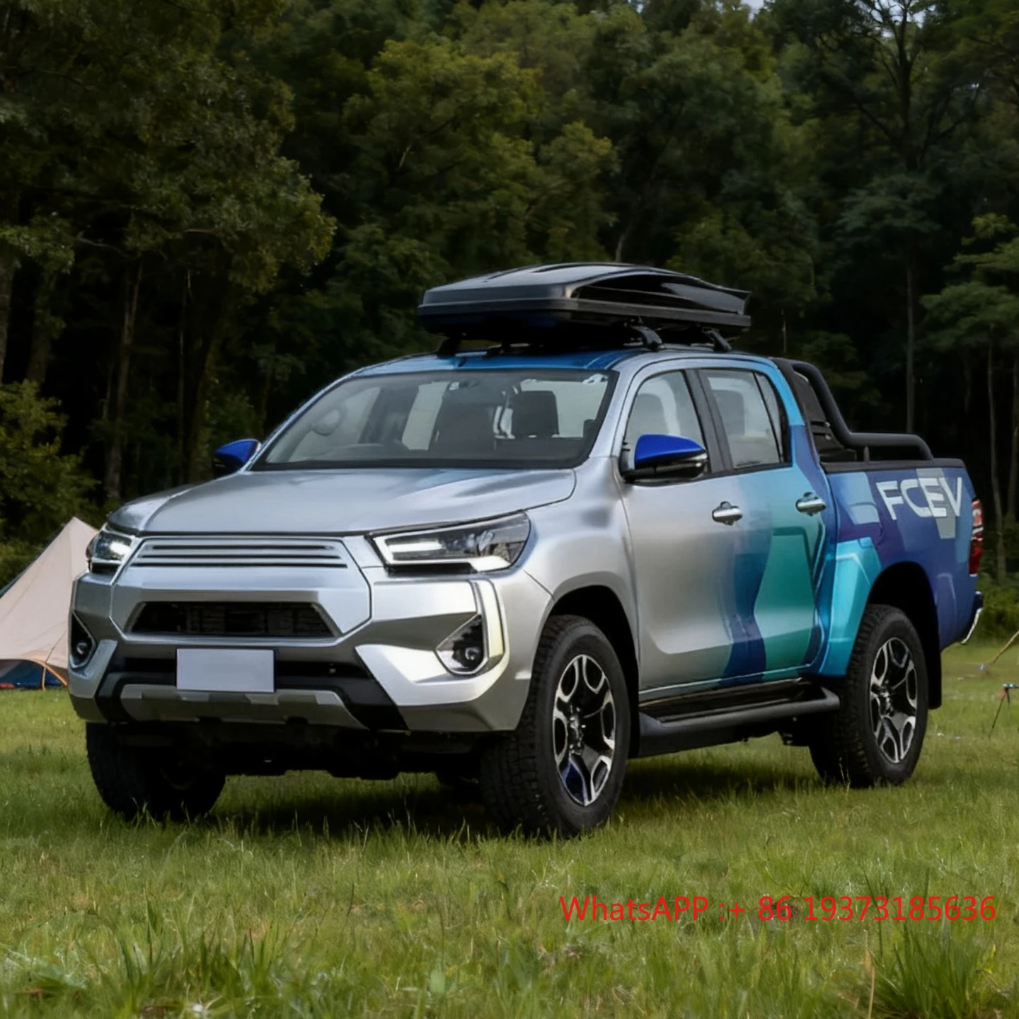 Wholesale White or Black Dual-Sided Sports Design Hard Shell Car Roof Top Box Cargo Carrier 500L Car Roof Luggage for Pickup SUV