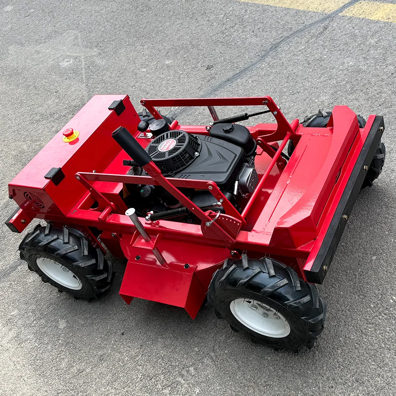 

Customized Multi-task Bulldozer Mower Remote Control Crawler Mower Electric Start Garden Embankment Zero Turn Lawn Mower