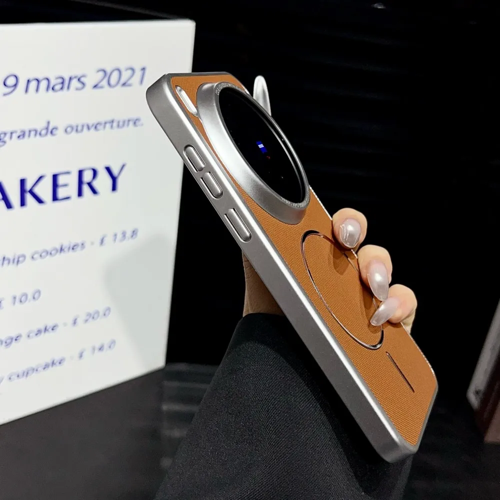 حافظة لهاتف VIVO X300 Pro فاخرة صلبة PU شحن لاسلكي مغناطيسي غطاء خلفي لهاتف VIVO X300 X300Pro #5