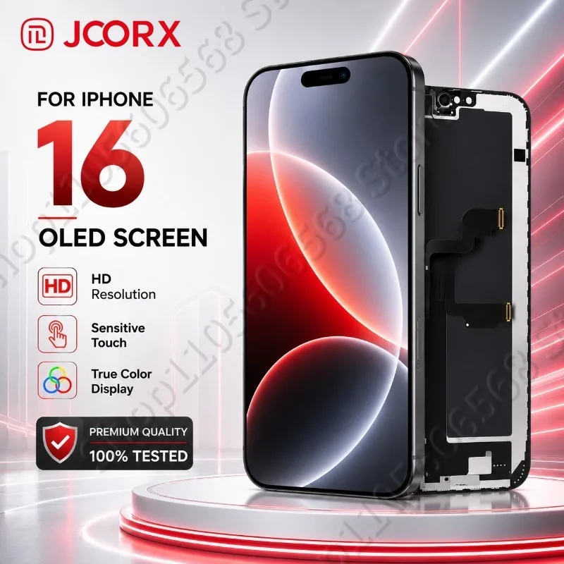OLED Flexible Screen For iPhone 16 15 14 13 12 Pro Max Plus Display Digitizer Assembly Replacement Repair Tool JCORX