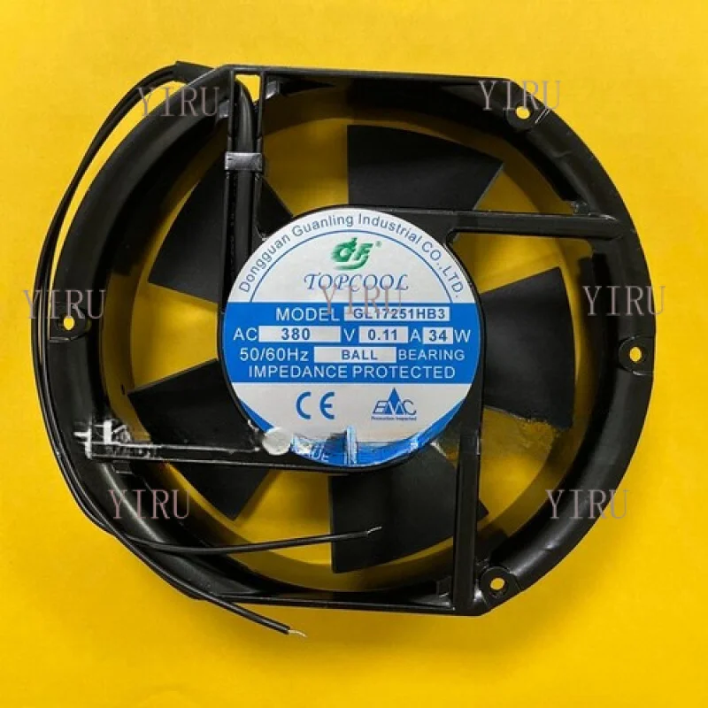 

L 1pcs for TOPCOL GL17251HB3 AC380V 0.11A 34W 17251 cabinet cooling fan