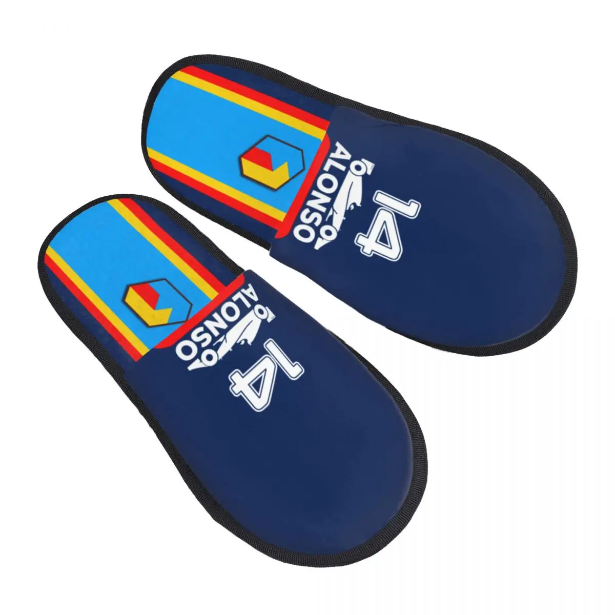 Custom Alonso 14 Online Soft Scuff Memory Foam Slippers Women Fernando Sport Motorcycle Hotel House Shoes