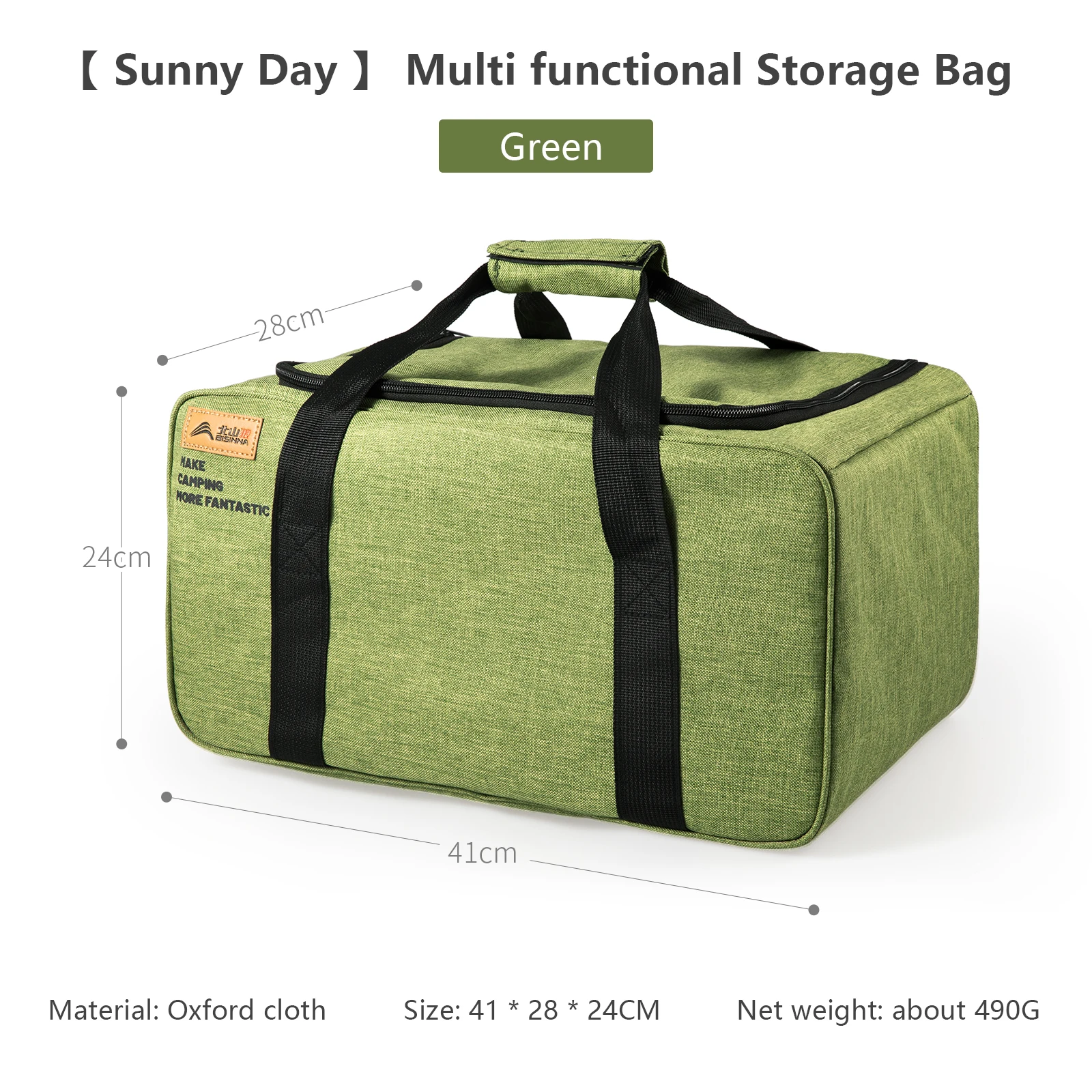 BISINNA Outdoor Camping Tas 26L Opvouwbare Gastank Opbergtas Picknick Kookwas Container Kampbenodigdheden Verstelbare Partitie