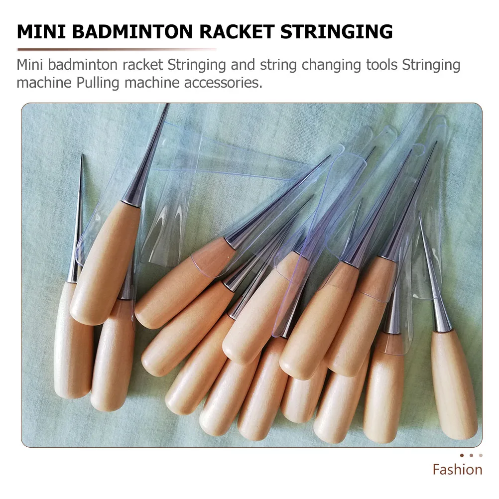 

1pcs Mini Badminton Racket Wire Cone Net Tool Durable Stringing Accessory Lightweight Light Brown Color