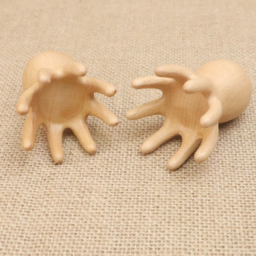 Beechwood Octopus Massage Comb Meridian Scraping Back Body Massage Acupuncture SPA GuaSha Fatigue Relief Relax Head Massage Tool