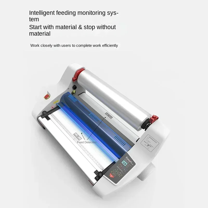 New Electric Double-sided Hot Melt Adhesive Film Laminating Machine Semi-automatic Infrared Temperature