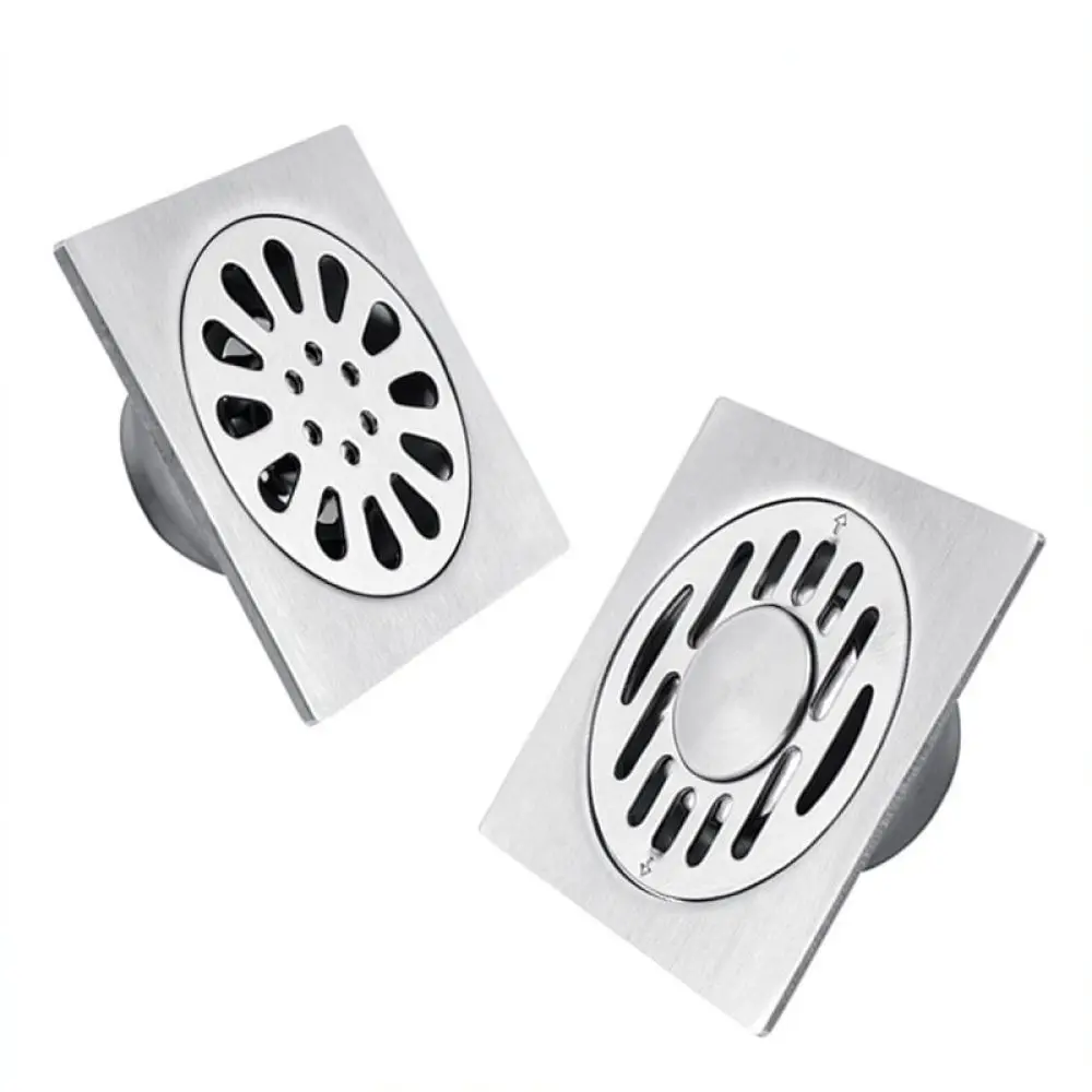 Anti Odor Deep Water Seal Floor Drain 304 Stainless Steel Brushed Shower Waste Grate Bathroom Kitchen Sink Strainer Drainer Unit