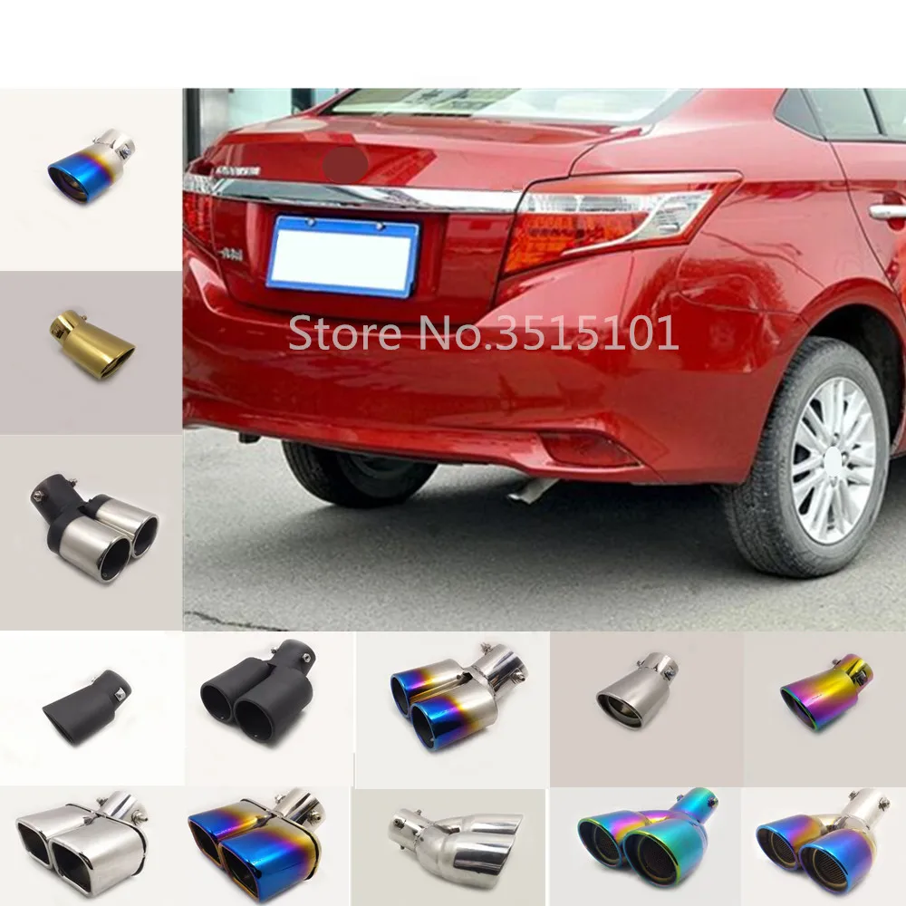 

Стайлинг кузова автомобиля, крышка глушителя, выходное отверстие, выхлопная труба, хвост, 1 шт. для Toyota Vios/Yaris Sedan 2014 2015 2016 2017