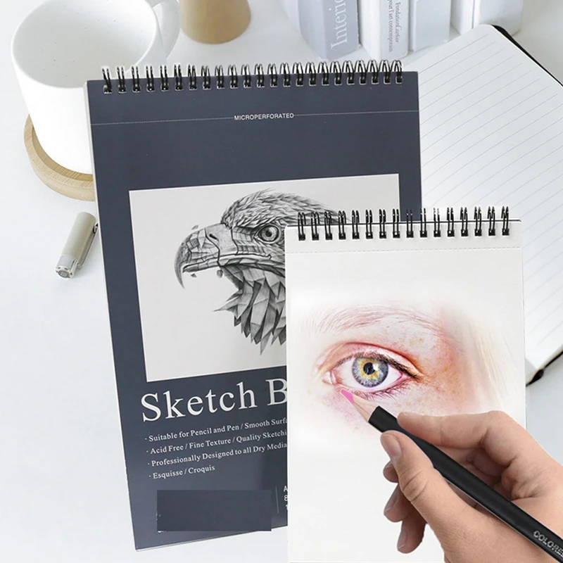 A5 Professional Sketchbook Thick Paper Spiral Pencil Watercolour Drawing Book Gouache Paper Art Supplies