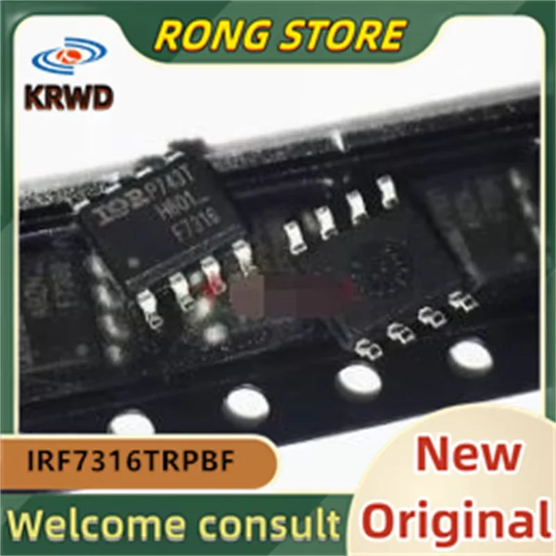 (20PCS）F7316 IRF7316 IRF7316TRPBF   30A 4.9A SOP8  New and Original Chip IC