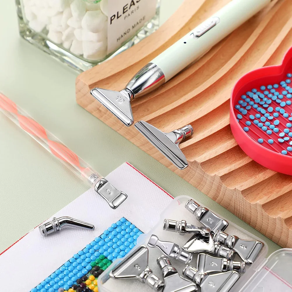 DIY Diamond Painting Pen Tool Rhinestones Head Embroidery Point Drill Pen Tips
