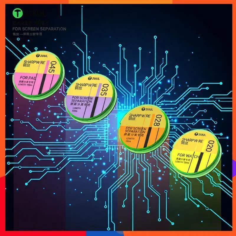 

WOW Sharp Wire for Phone Tablet Watch Screen Separation 0.20mm 0.28mm 0.35mm 0.45mm 100m Ultimate Tensile Rust-Proof Repair Tool