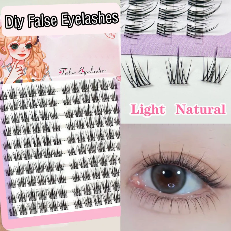 Manga Lashes Optics Little SAFIndividual Clusters, Natural Cos Eyelash Extension, Maquillage coréen, DIY False Eyelashes, 120 Pcs