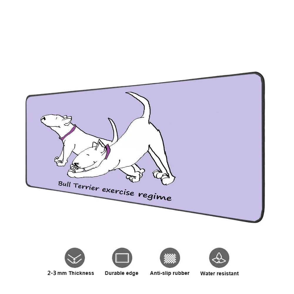 Bull Terrier Art Xxl Mouse Pad Desk Accessories Mousepad Gaming Mat Keyboard Long Pad Office Rug Offices Gamer Extended Mats