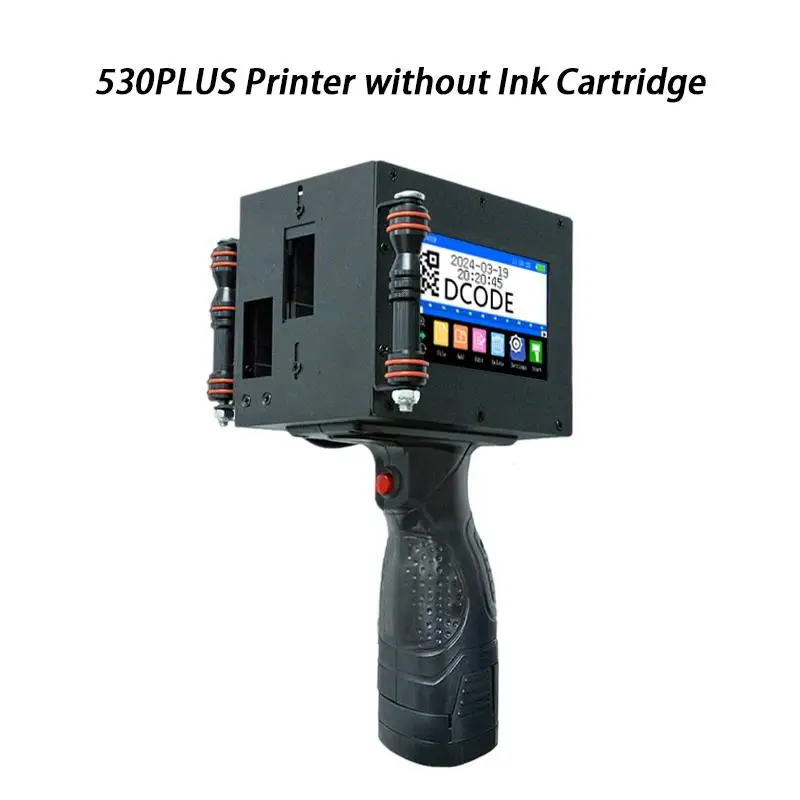 New! 530PLUS 50mm Portable Handheld Thermal Inkjet Printer QR Barcode Batch Number Logo Expiry Date TIJ Coding Machine