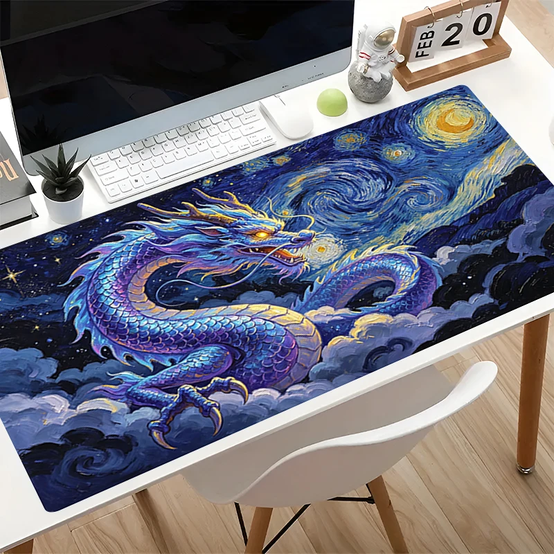 Computer Mouse Pad Dazzling Cool Dragon Mouse Pads Large Gaming Mousepad Rubber Extended Gamer Desk mat Keyboard Mouse Carpet