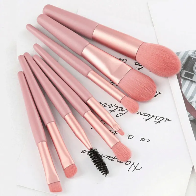 8Pcs/Set Makeup Brushes Make-up for Women Complete Makeup Kit Tools Beauty for Eyebrows Foundation Blush Eyelash Brushes