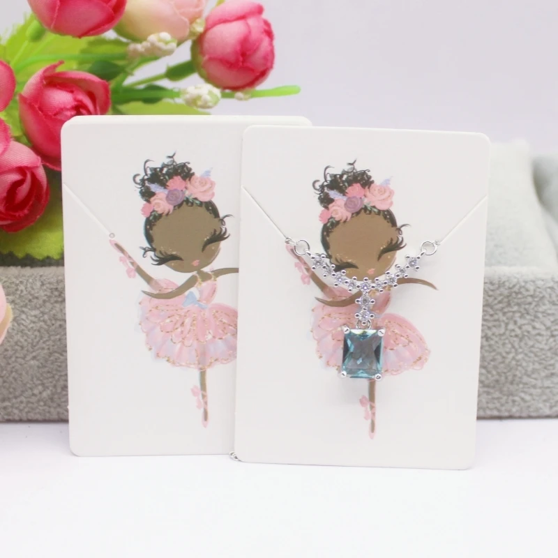 50pcs 5x5/5x7cm necklace display card necklace set pendant packaging hang tag