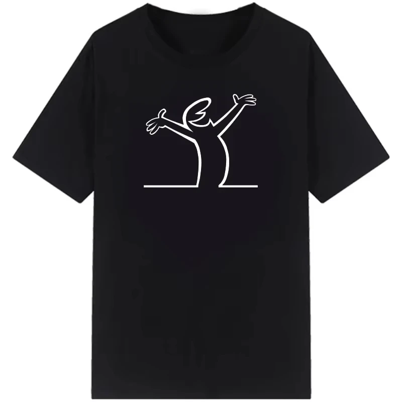 

La Linea The Line Osvaldo Cavandoli TV T Shirt Happy Fashion Men's and Women's Surfing Beach T-shirt Round Neck Casual Tops