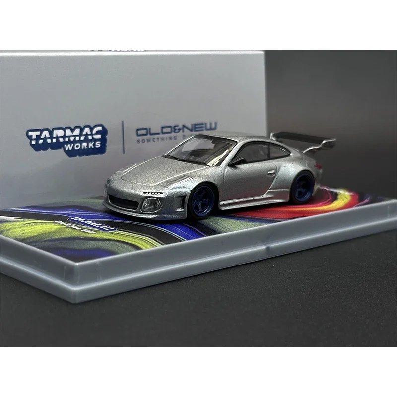 

TW 1:64 Old New 997 Gray Metallic Diecast Diorama Car Model Collection Miniature Toy Tarmac Works