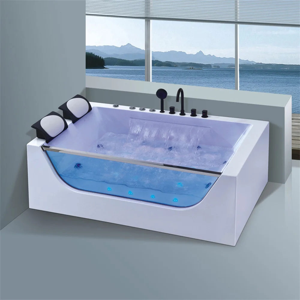 Picture 5: Factory Directly Whirlpool  Modern Acrylic Freestanding Massage Bathtub