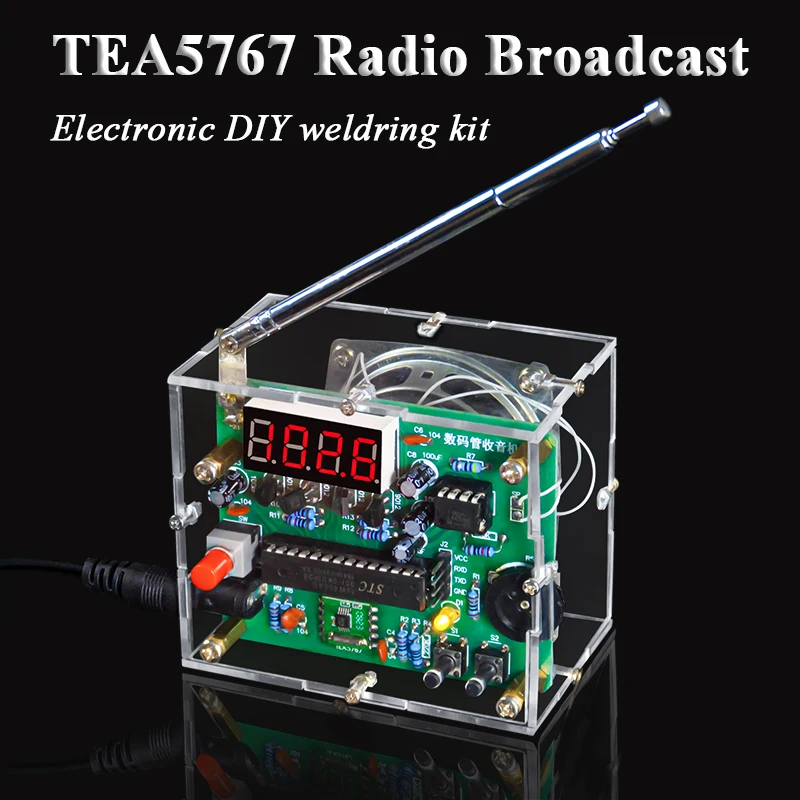 Digital Tube Display Radio DIY Kit FM Digital Radio Electronic Welding Loose Parts