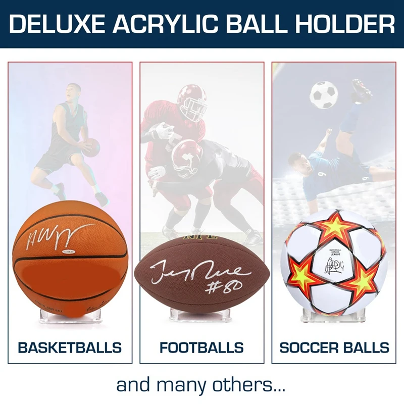 Acrylic Basketball Stand Soccer Ball Stand Soccer Football Holders - Sleek Anti-Slip Design Basketball