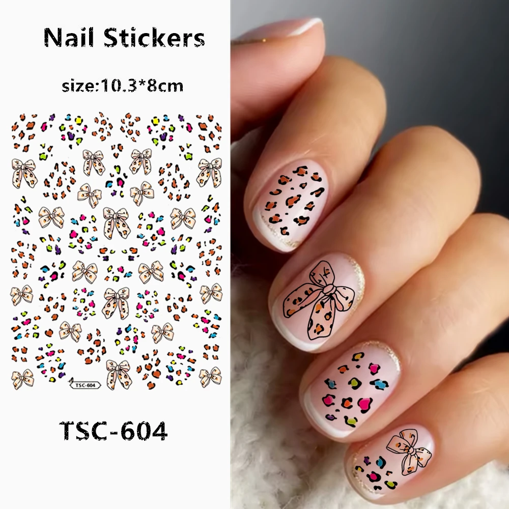 Seria TSC TSC-611 3D węzeł motylkowy kwiat Nail art naklejka do paznokci narzędzie dekoracyjne suwaki do naklejek na paznokcie