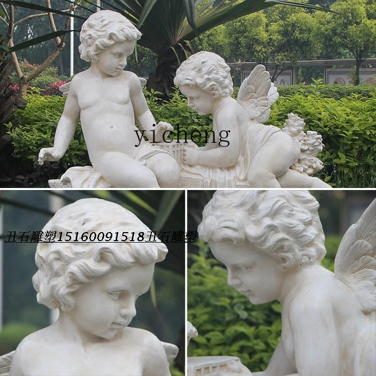 DSA Cupid Large Angel Sculpture Garden Park Community Angel Ornament Garden Landscape Decoration home decor