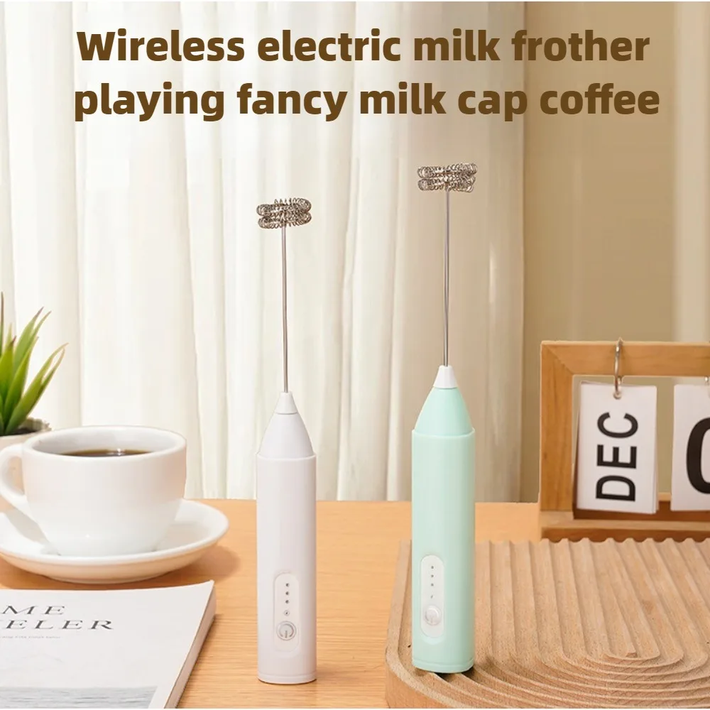 MINI Wireless Milk Frother Electric Handheld Blender Electrical Mini Coffee Maker Whisk Mixer with USB for Cappuccino Cream