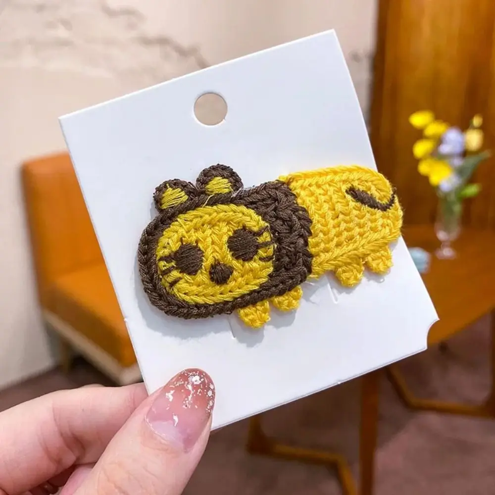 

Cute Knitted Cartoon Fruit Hairclips Colourful Embroidery Children's Hair Clip Bangs BB Clip