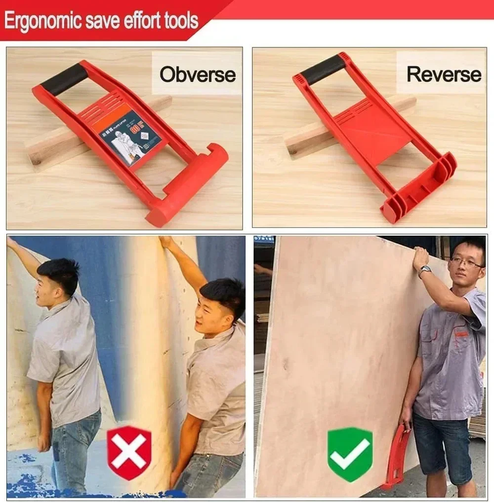 

80KG Load Lifter Panel Carrier Plier Marble Plasterboard Tile Tool Wooden Board Extractor - Heavy-Duty Panel Carry Tool