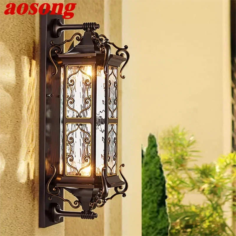 

AOSONG Contemporary LED Outdoor Wall Lamps Electric Simplicity Waterproof Balcony Hallway Courtyard Villa Gate Hotel