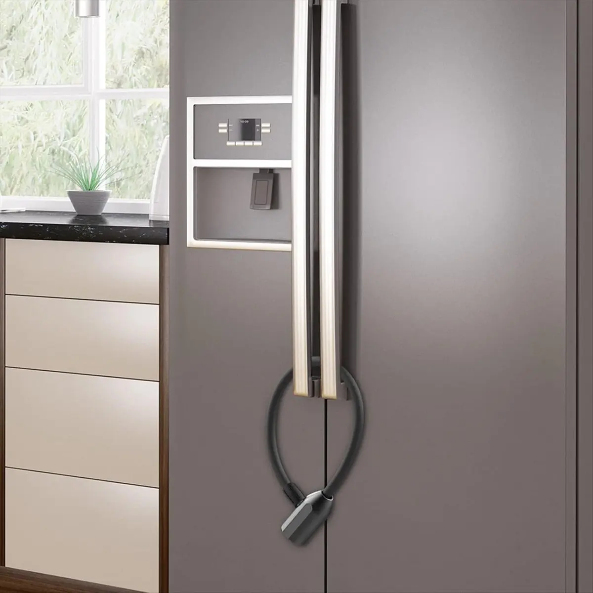 

(AD10) Кабельный замок с отпечатком пальца, Умный кабельный замок для велосипеда, Замок с отпечатком пальца и доступом через приложение, Водонепроницаемый биометрический кабельный замок