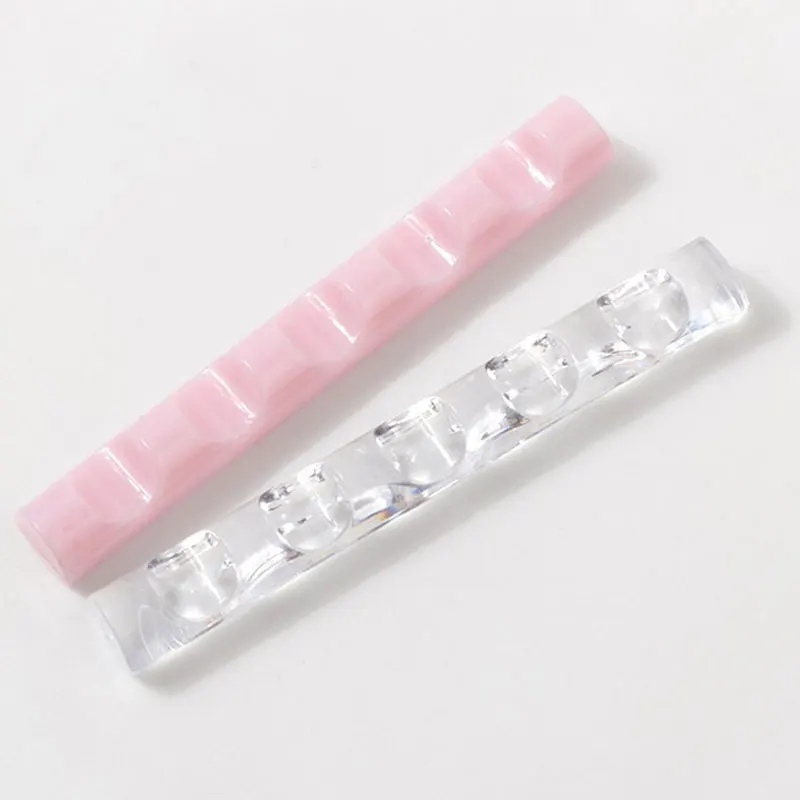 5 Grid Nail Brush Rack Shelf Organizer Acrylic Clear Pen Rest Stand Display Holder Accessory Manicure Tools