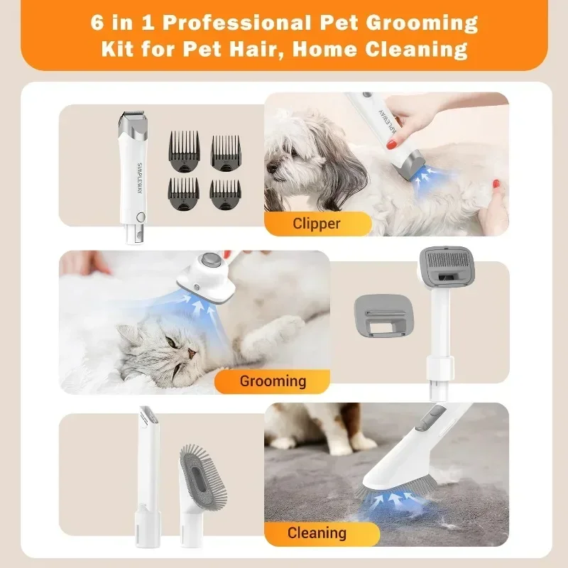 Pets Grooming Cleaning Trimmer Dog Cat Kit Brush Hair Deshedding Tool Pet Grooming VacuumHot Sales